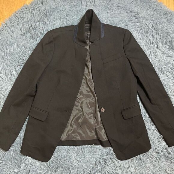 J.Crew Regent Blazer In Wool Flannel Black size 8 P - Picture 4 of 8